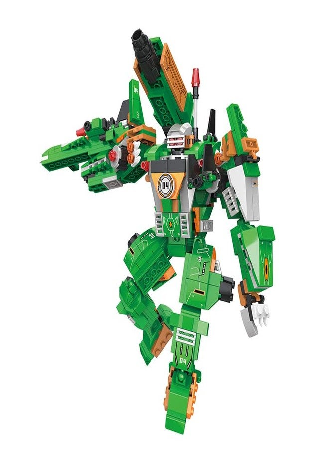 ICW 2IN1 Dinosaur Building Blocks Set, Stegosaurus Robot Construction Toy with Action Figure 587 PCS (2703) - Image 2